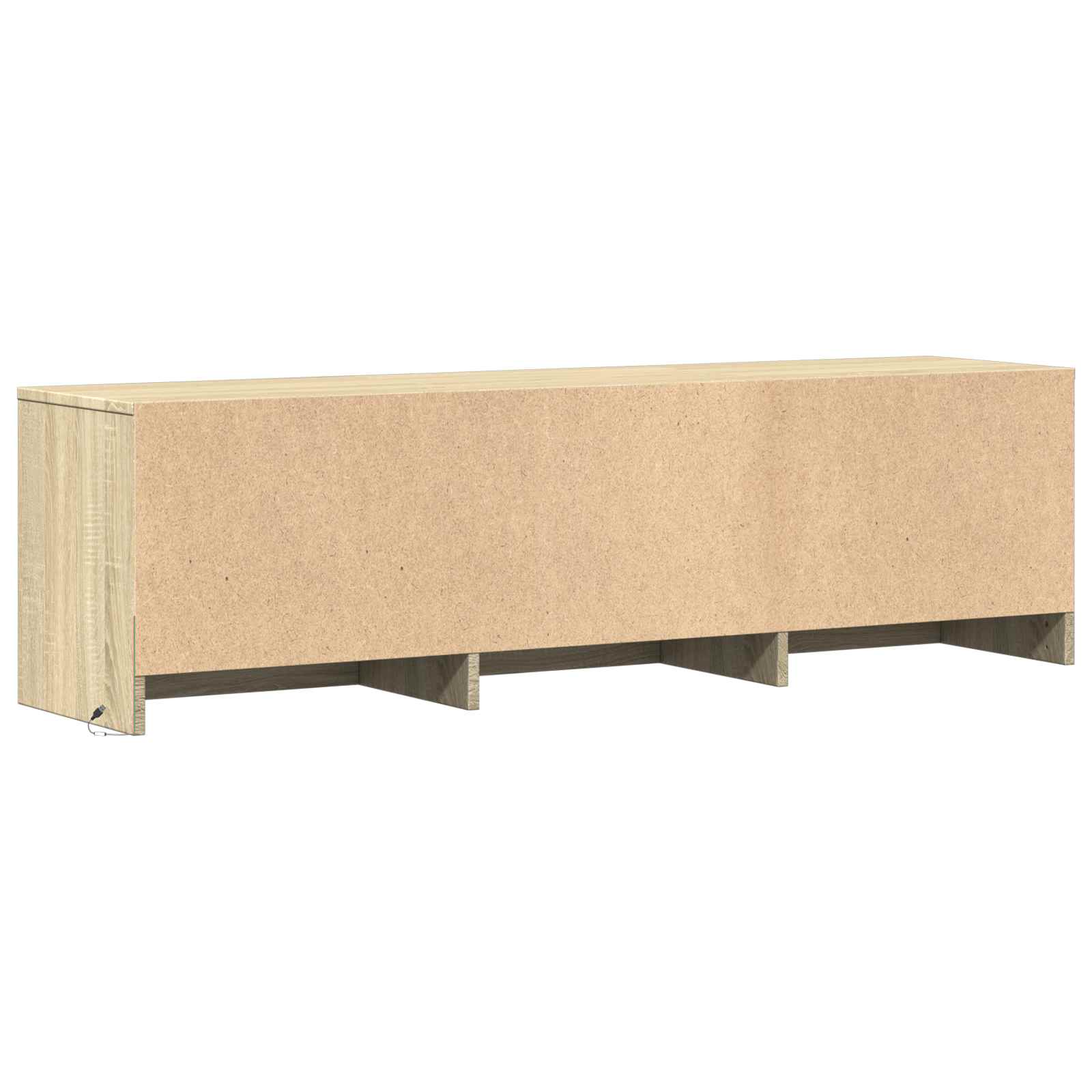 TV-bord med LED Sonoma eg 140 x 34 x 40 cm Konstrueret træ