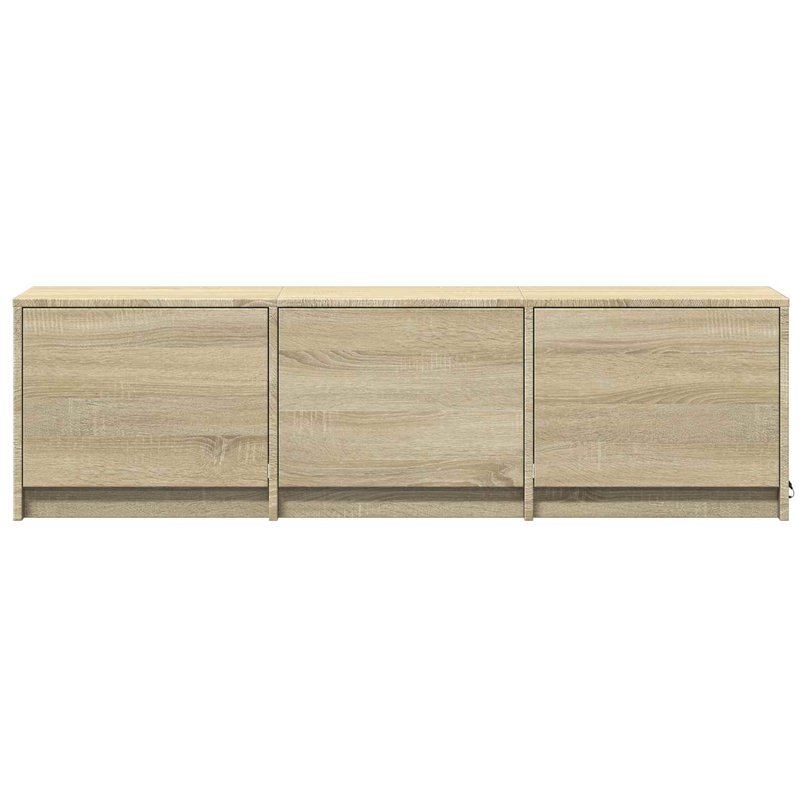 TV-bord med LED Sonoma eg 140 x 34 x 40 cm Konstrueret træ