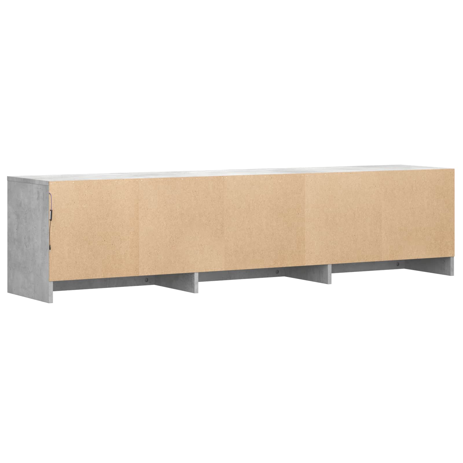 TV-bord med LED BetonGrå 165 x 34 x 40 cm Konstrueret træ