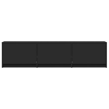 TV-bord med LED 165 x 34 x 40 cm Sort Konstrueret træ