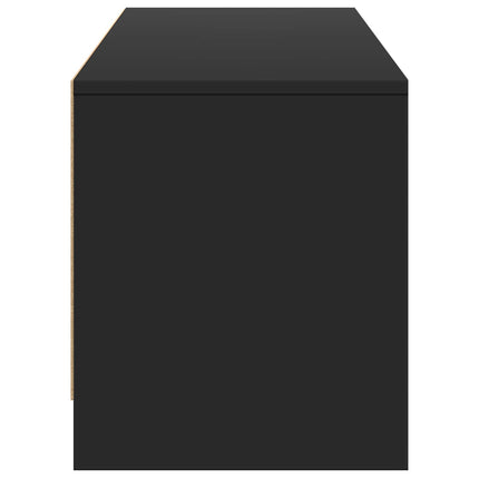 TV-bord med LED 165 x 34 x 40 cm Sort Konstrueret træ