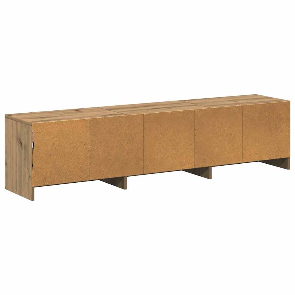 TV-bord med LED Artisan eg 165 x 34 x 40 cm Konstrueret træ