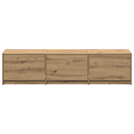 TV-bord med LED 165 x 34 x 40 cm Artisan eg Konstrueret træ