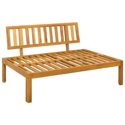 Midter Sofa Enhed 2 stk. Naturlig og Creme Hvid Akacietræ