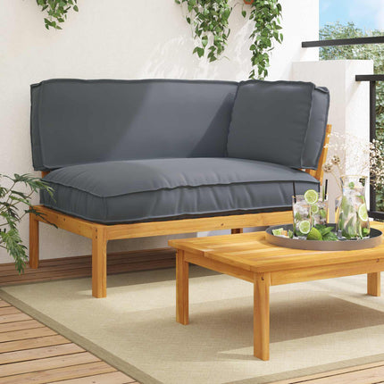 Sofa Sæt med pude Antracit 133 x 92 x 69 cm Massivt Akacietræ