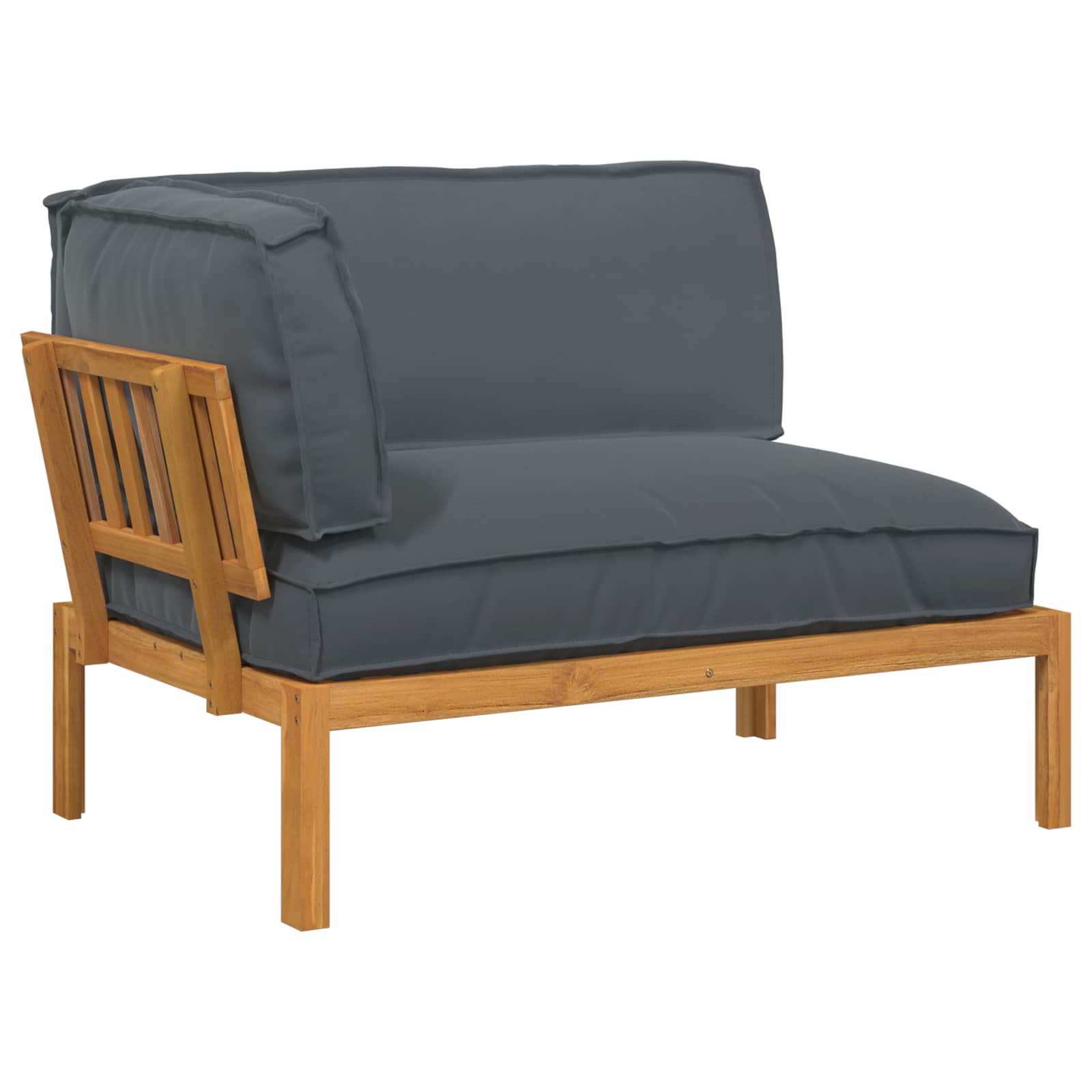 Sofa Sæt med pude Antracit 131,5 x 92 x 69 cm Massivt Akacietræ