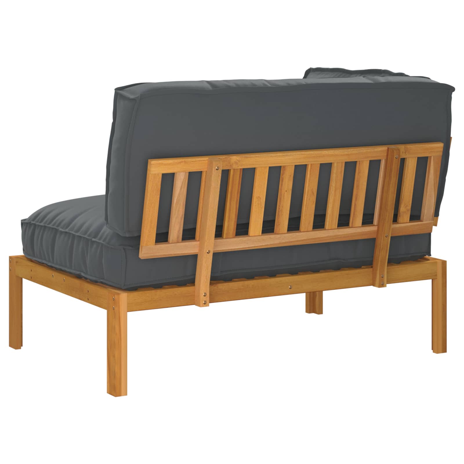 Sofa Sæt med pude Antracit 131,5 x 92 x 69 cm Massivt Akacietræ