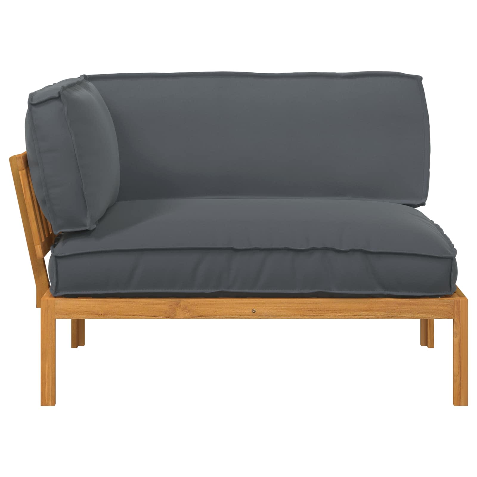 Sofa Sæt med pude Antracit 131,5 x 92 x 69 cm Massivt Akacietræ