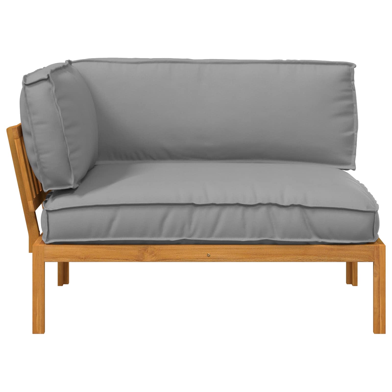 Sofa Sæt med pude Grå 131,5 x 92 x 69 cm Massivt Akacietræ