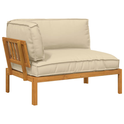 Sofa Sæt med pude Beige 133 x 92 x 69 cm Massivt Akacietræ