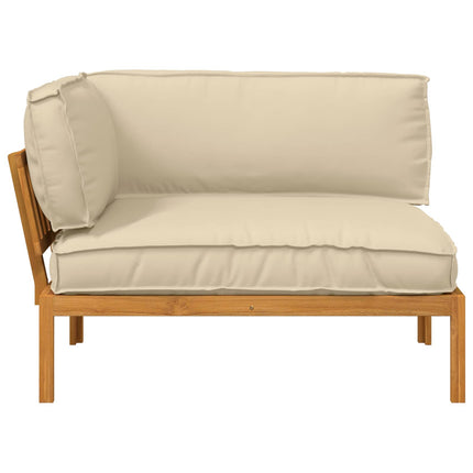 Sofa Sæt med pude Beige 133 x 92 x 69 cm Massivt Akacietræ