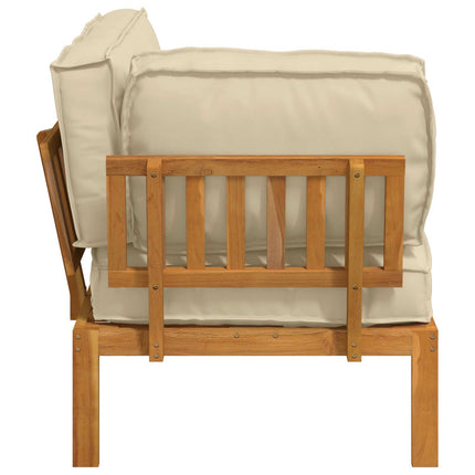 Sofa Sæt med pude Beige 133 x 92 x 69 cm Massivt Akacietræ