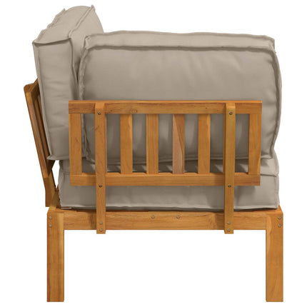 Sofa Sæt med pude Gråbrun 133 x 92 x 69 cm Massivt Akacietræ