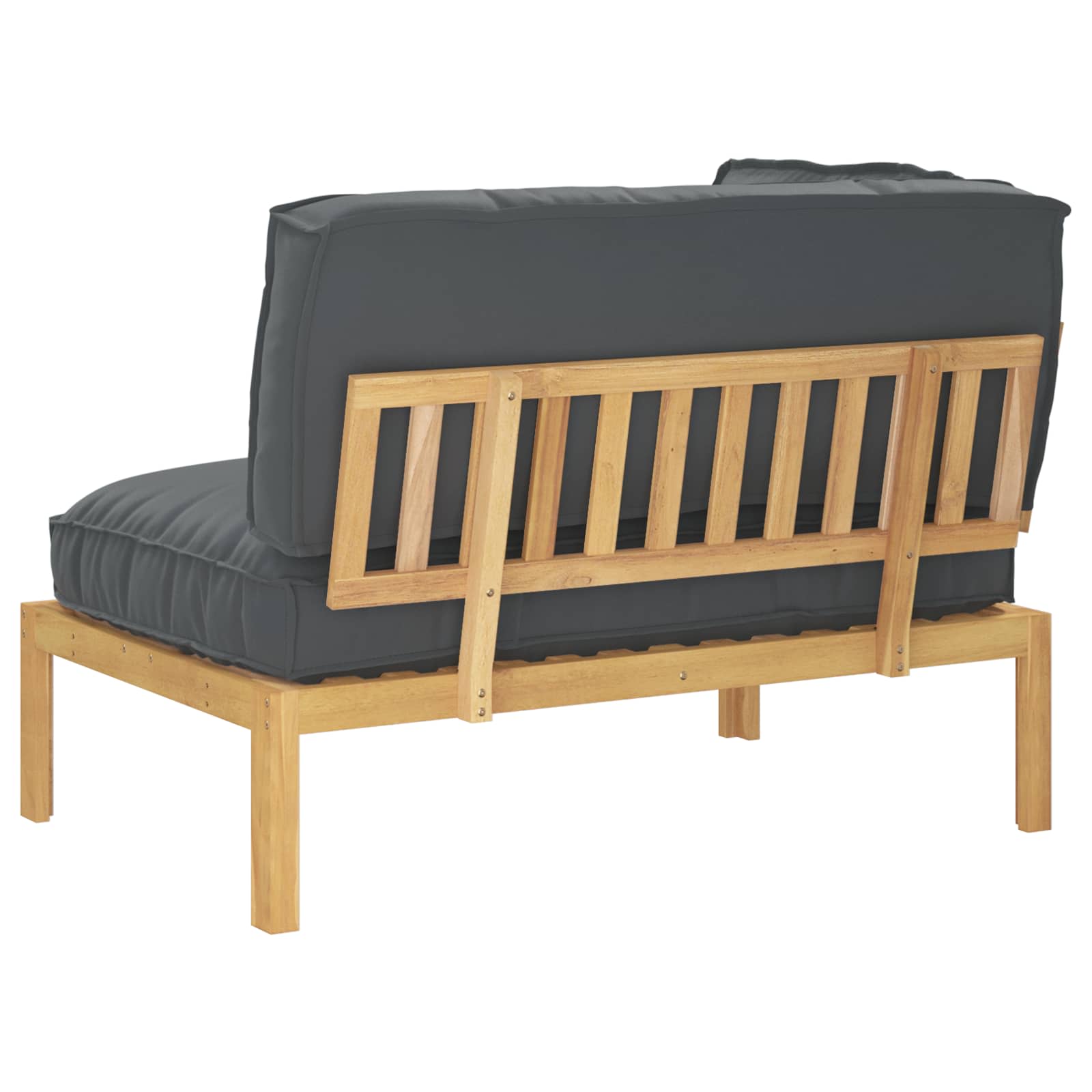 Sofa Sæt med pude Antracit 131,5 x 92 x 69 cm Massivt Akacietræ