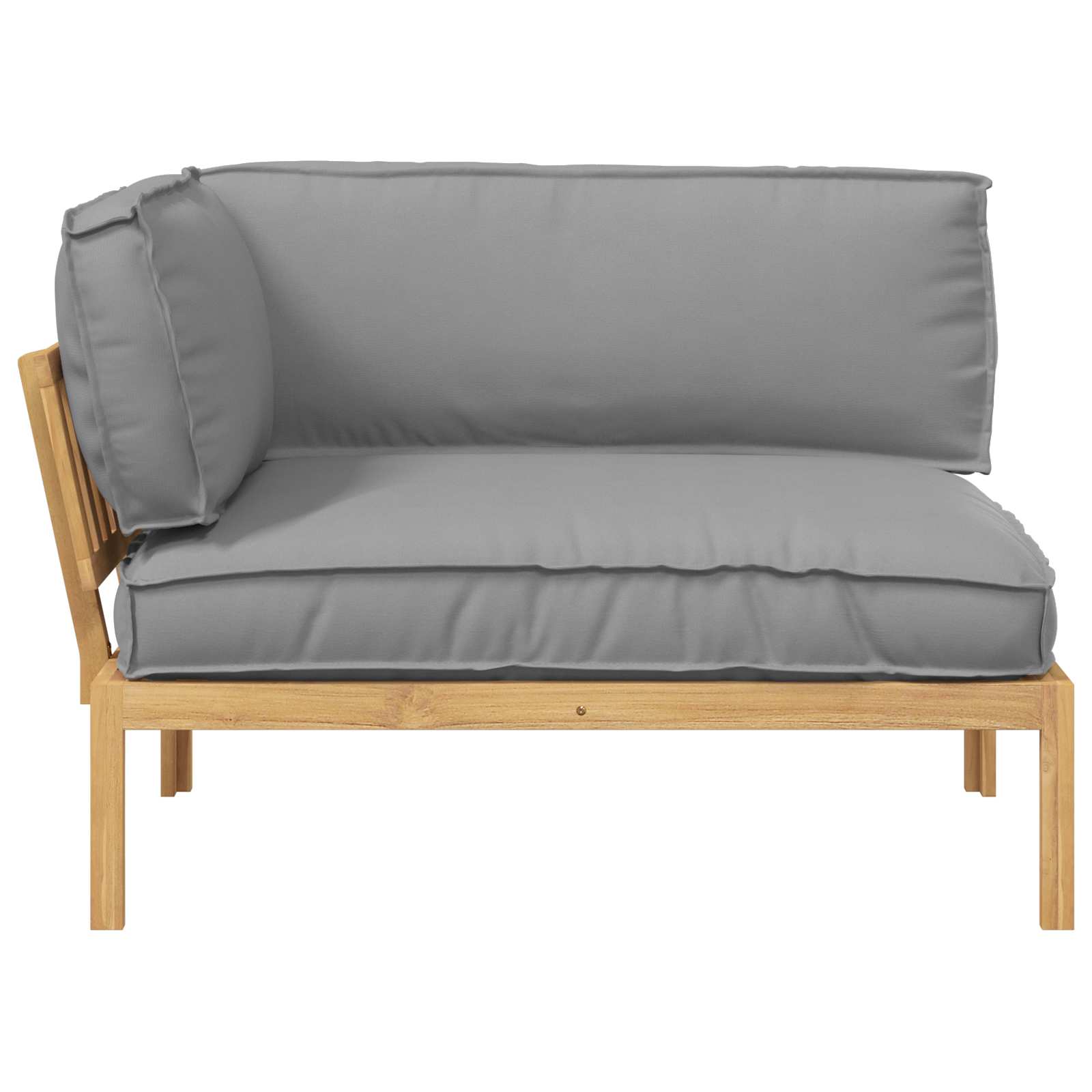 Sofa Sæt med pude Grå 131,5 x 92 x 69 cm Massivt Akacietræ