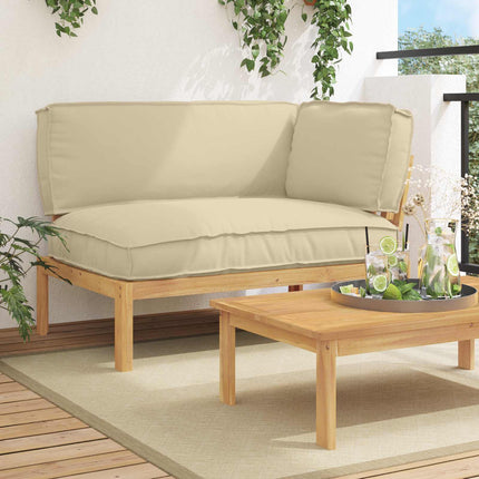 Sofa Sæt med pude Beige 133 x 92 x 69 cm Massivt Akacietræ