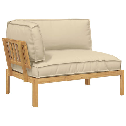 Sofa Sæt med pude Beige 133 x 92 x 69 cm Massivt Akacietræ