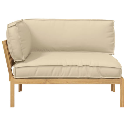 Sofa Sæt med pude Beige 133 x 92 x 69 cm Massivt Akacietræ