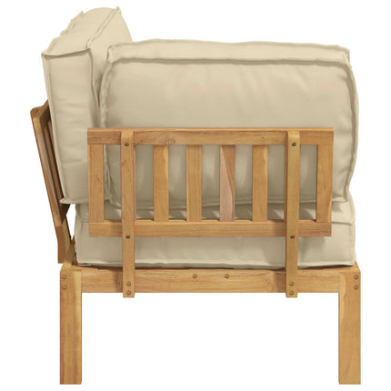 Sofa Sæt med pude Beige 133 x 92 x 69 cm Massivt Akacietræ