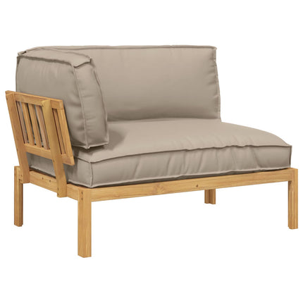 Sofa Sæt med pude Gråbrun 133 x 92 x 69 cm Massivt Akacietræ