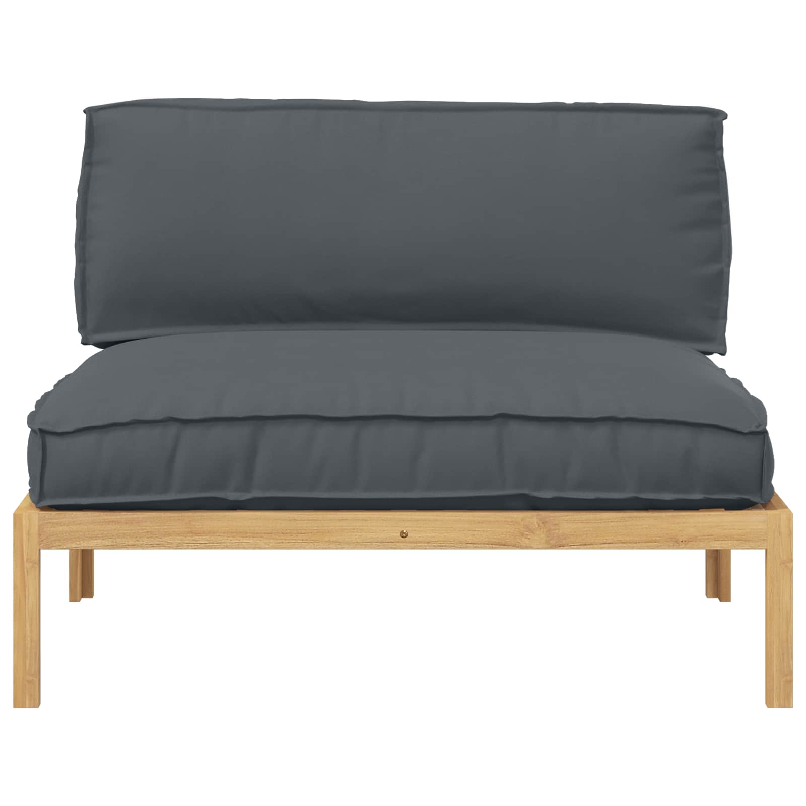 Sofa Sæt med pude Antracit 120 x 80 x 69 cm Massivt Akacietræ