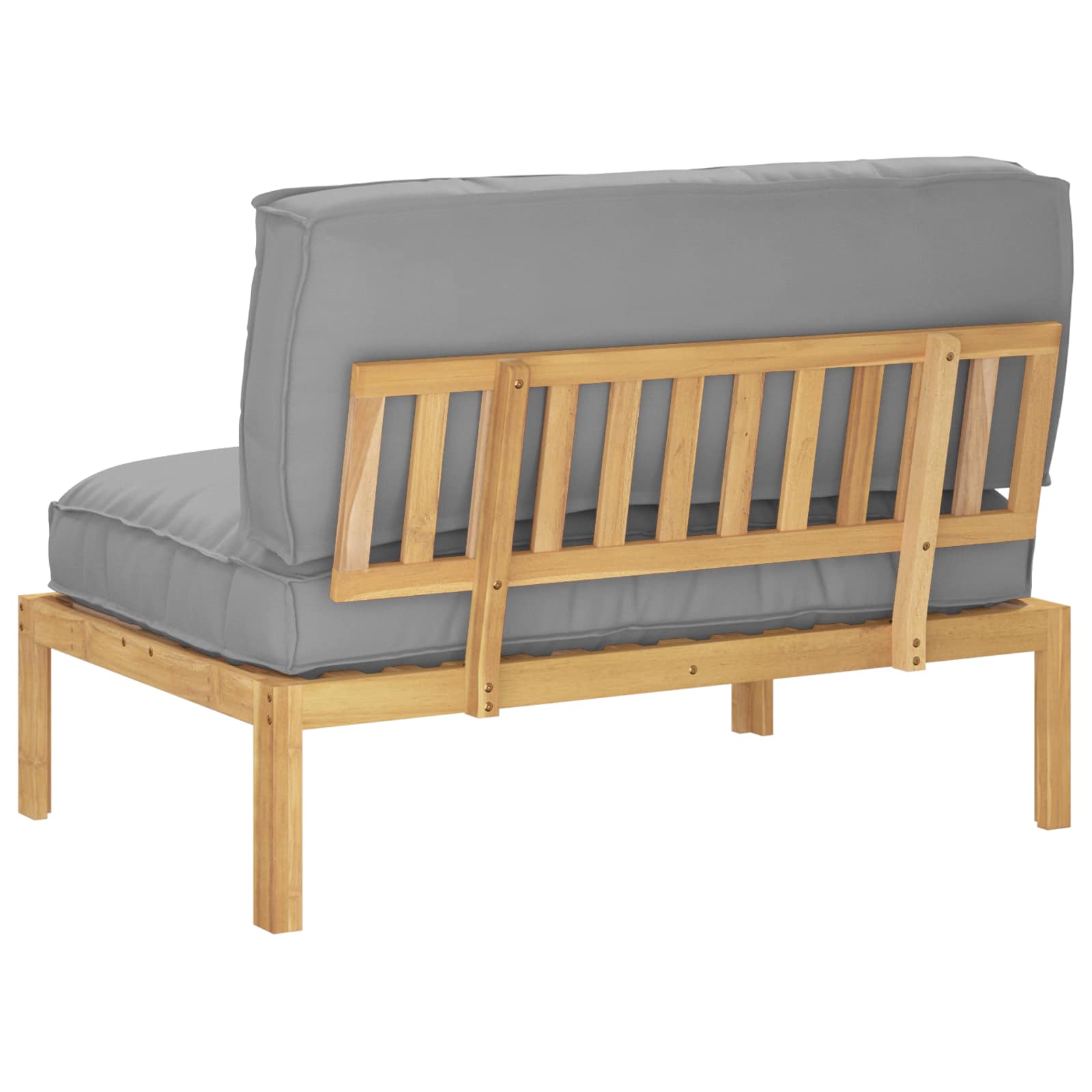 Sofa Sæt med pude Grå 120 x 80 x 69 cm Massivt Akacietræ