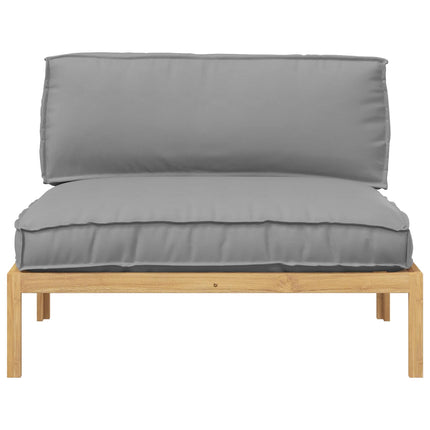 Sofa Sæt med pude Grå 120 x 92 x 69 cm Massivt Akacietræ