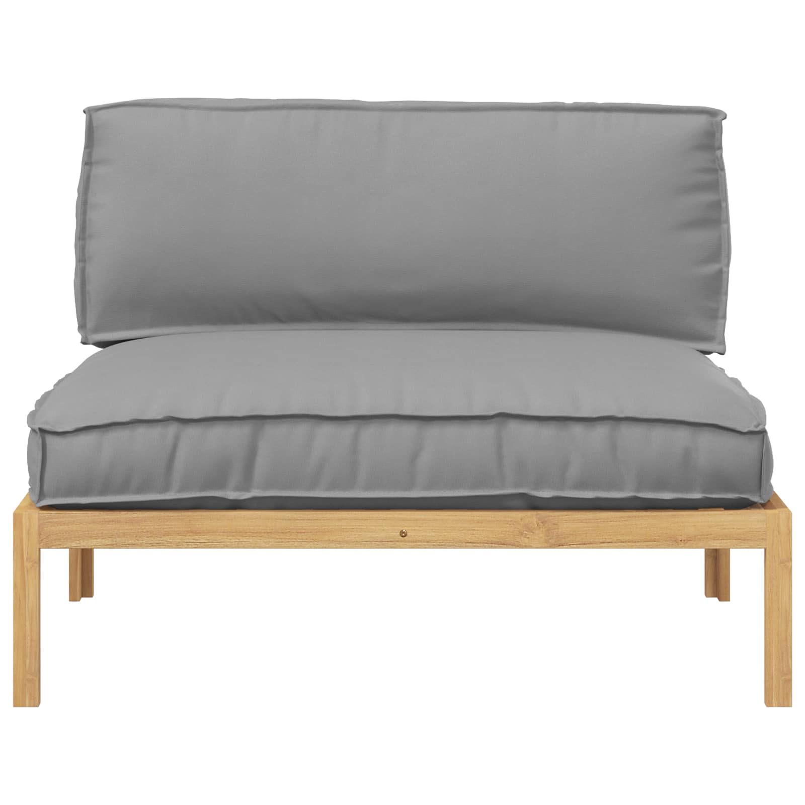 Sofa Sæt med pude Grå 120 x 80 x 69 cm Massivt Akacietræ
