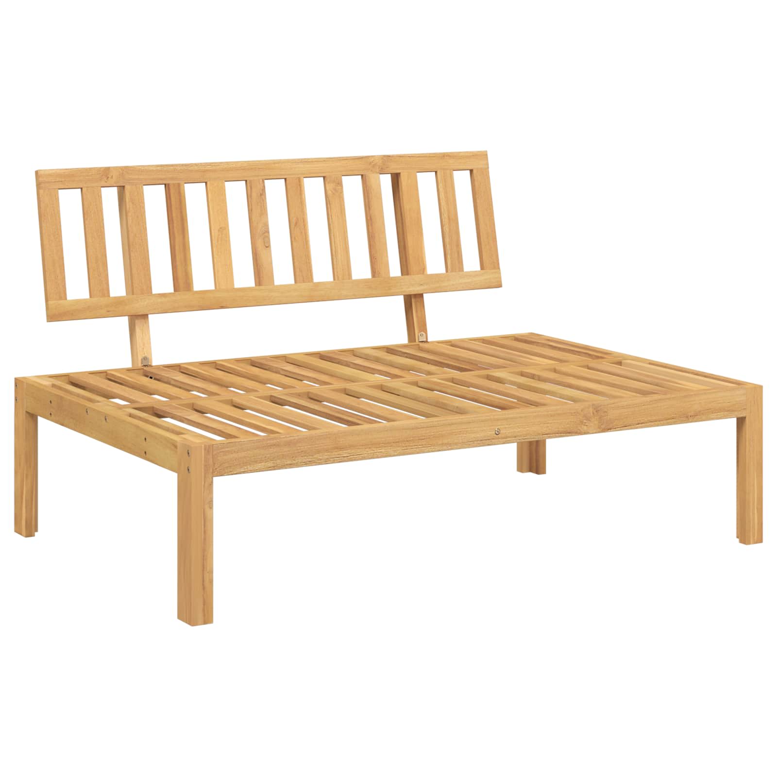 Sofa Sæt med pude Beige 120 x 80 x 69 cm Massivt Akacietræ