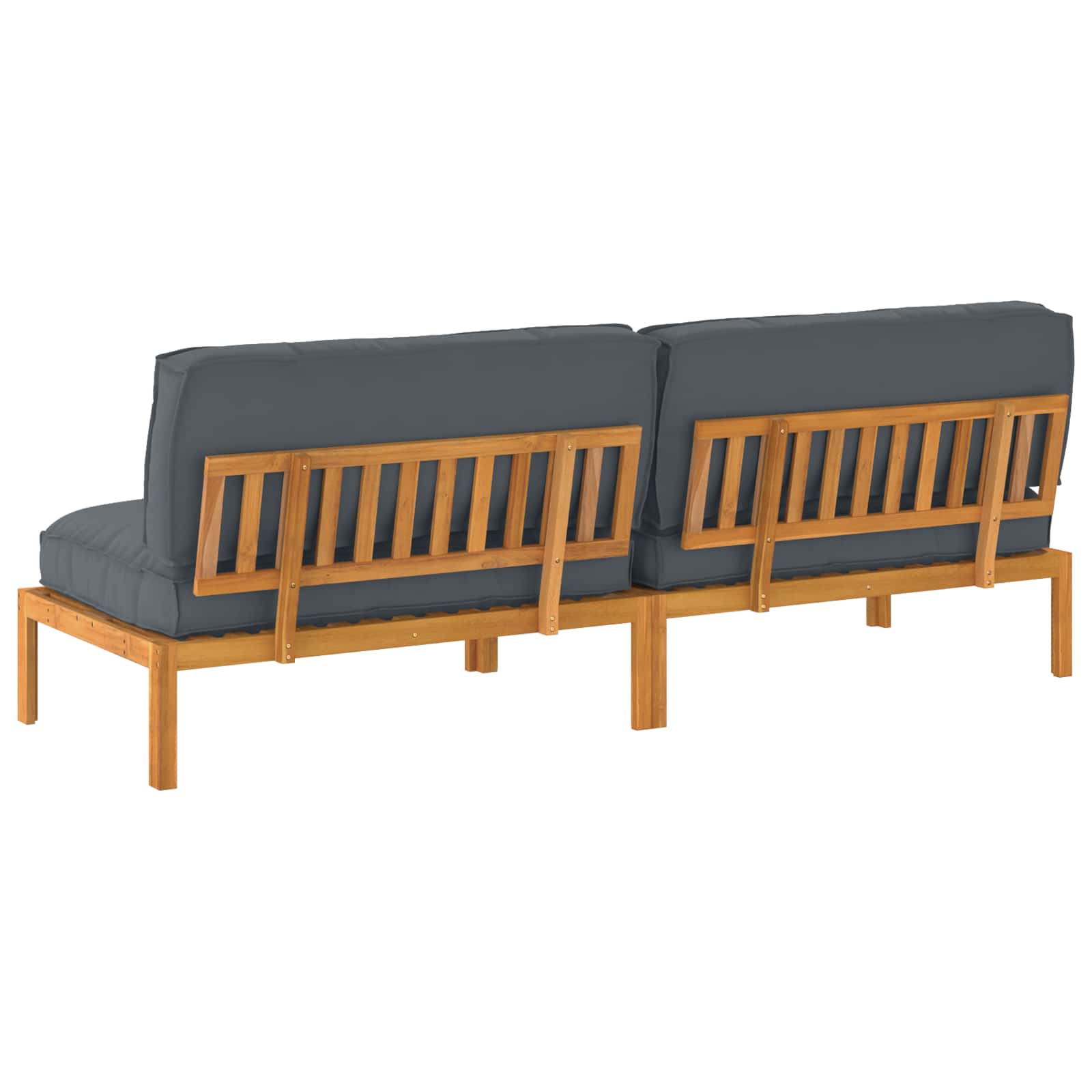 Sofa Sæt med pude Antracit 240 x 80 x 69 cm Massivt Akacietræ