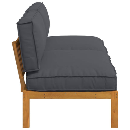 Sofa Sæt med pude Ensfarvet 2 pcs Antracit Massivt Akacietræ