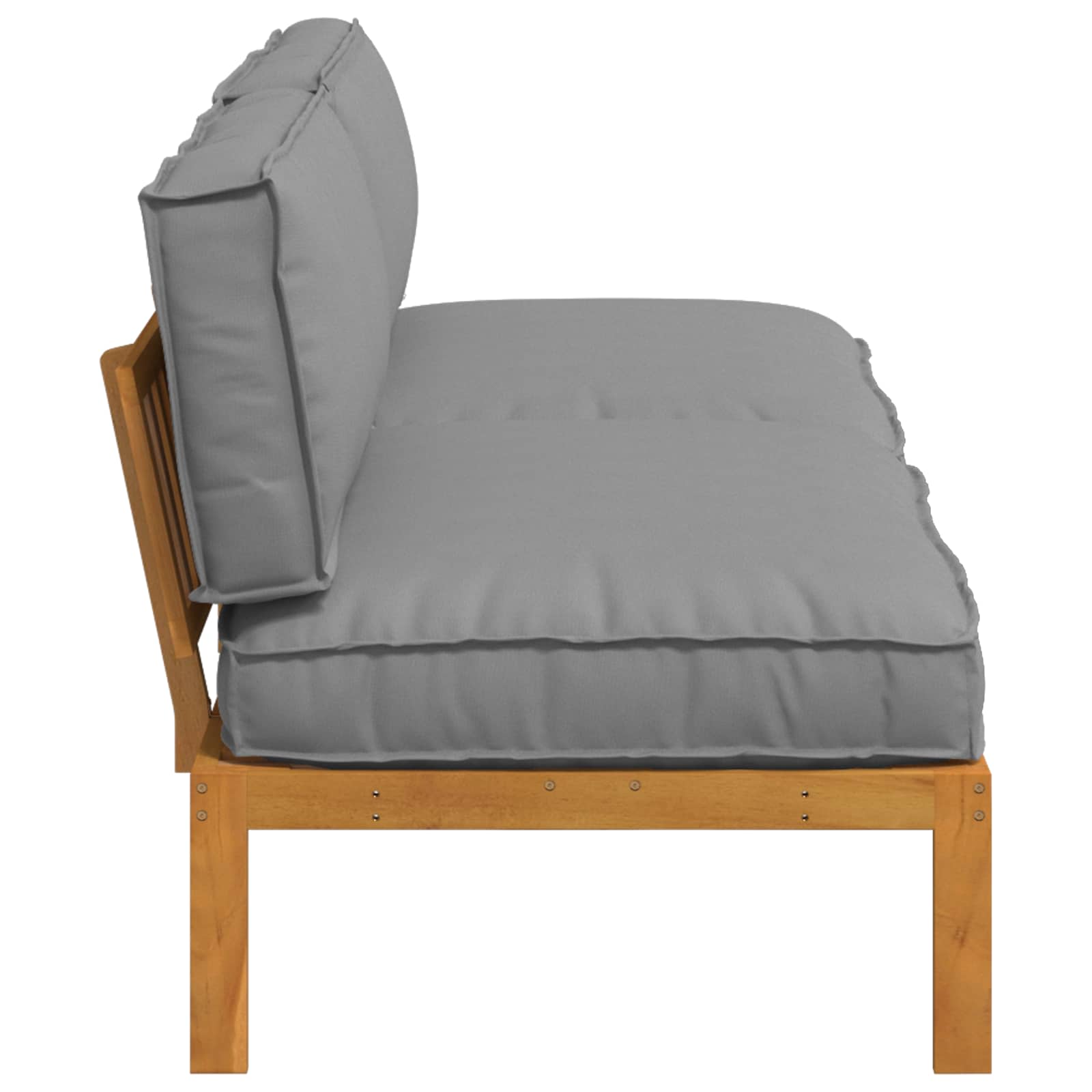 Sofa Sæt med pude Grå 240 x 80 x 69 cm Massivt Akacietræ