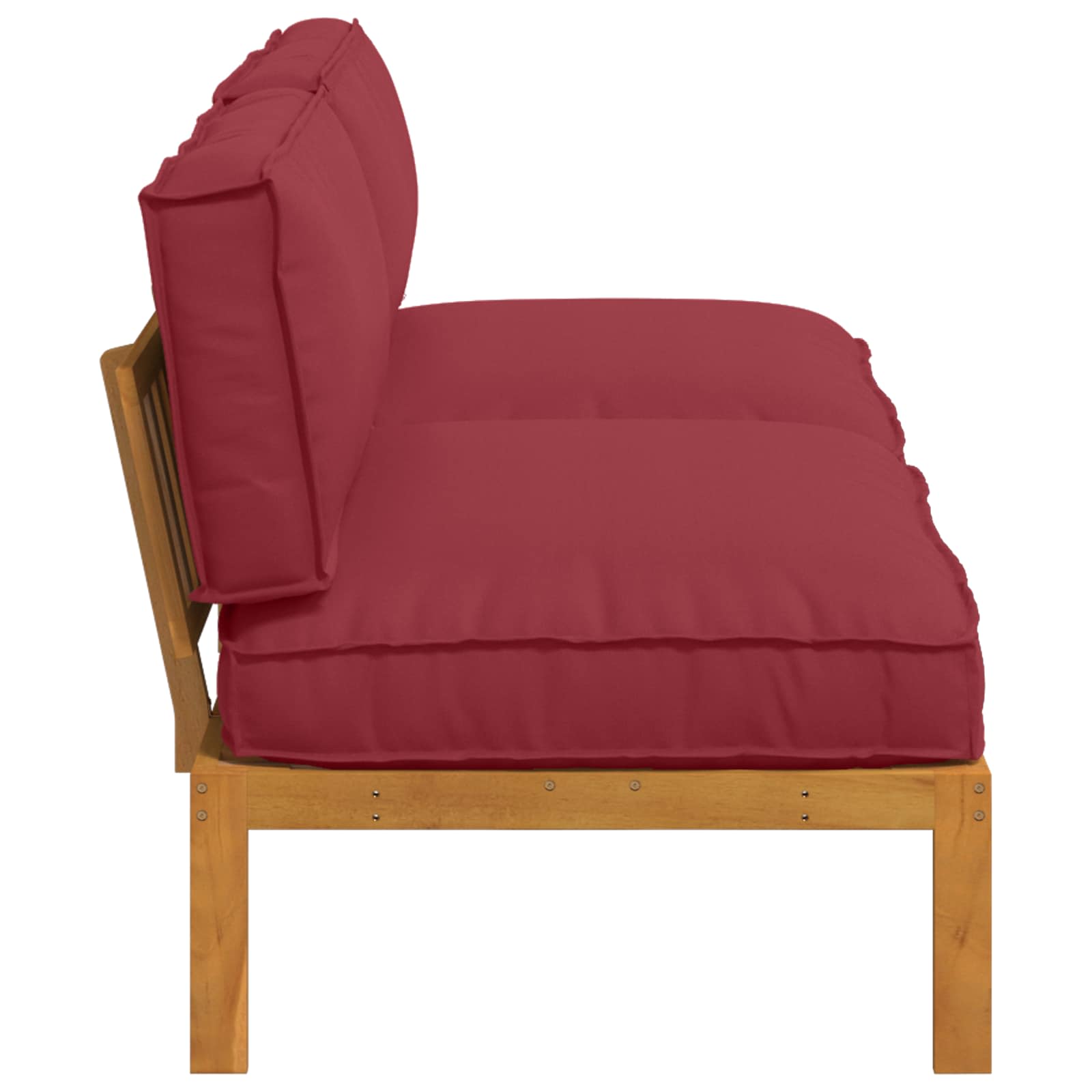 Sofa Sæt med pude Vinrød 240 x 80 x 69 cm Massivt Akacietræ