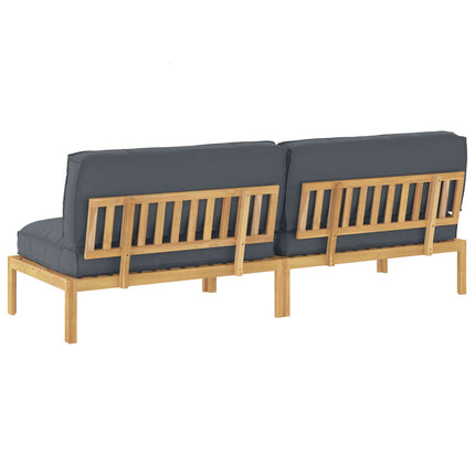 Sofa Sæt med pude Antracit 240 x 92 x 69 cm Massivt Akacietræ