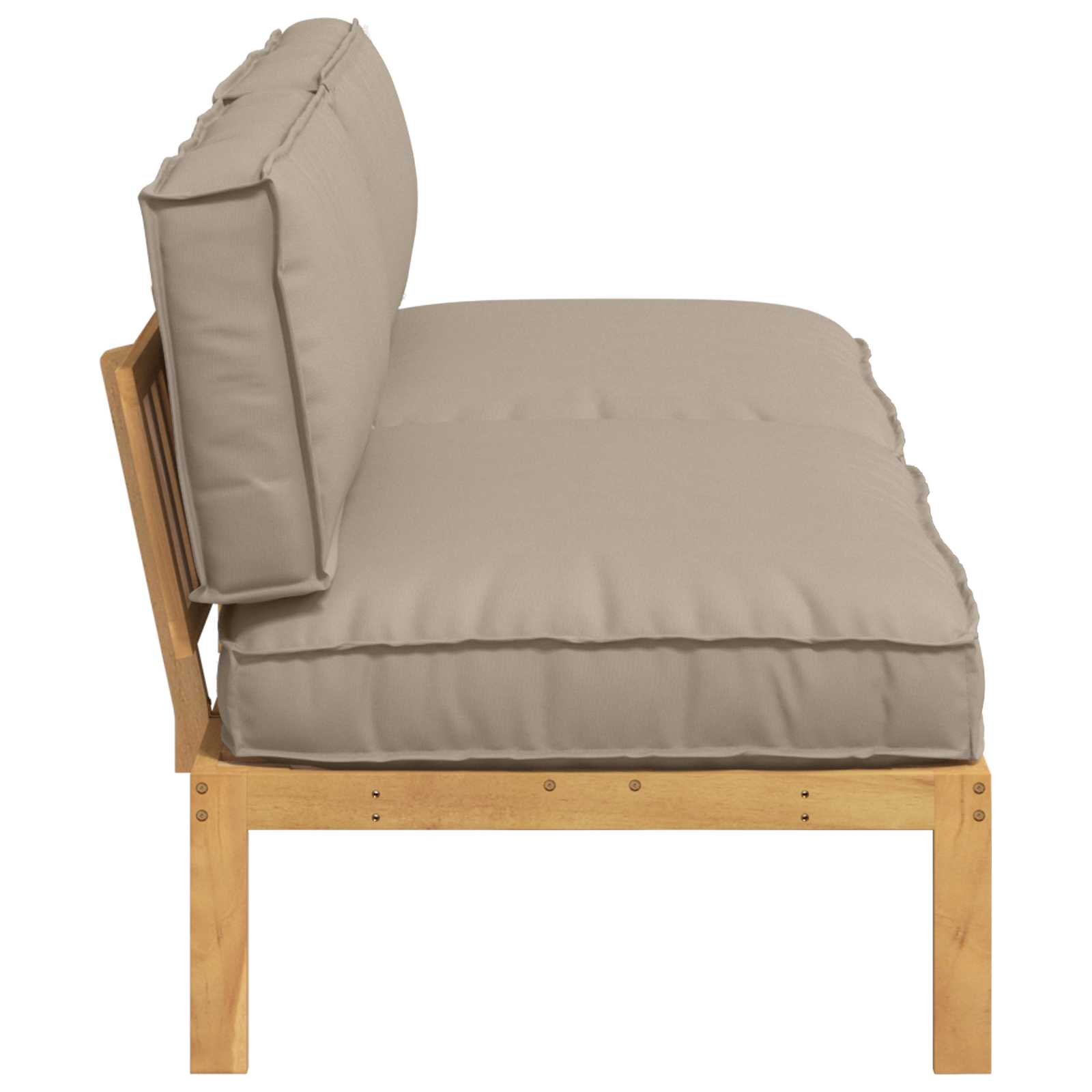 Sofa Sæt med pude Gråbrun 240 x 80 x 69 cm Massivt Akacietræ