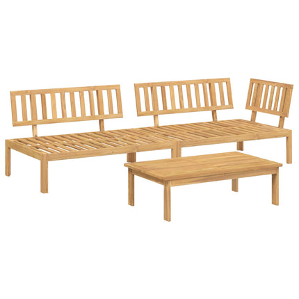 Sofa Sæt med pude Ensfarvet 3 pcs Antracit Massivt Akacietræ
