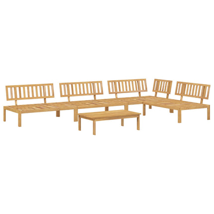 Sofa Sæt med pude Ensfarvet 5 pcs Beige Massivt Akacietræ