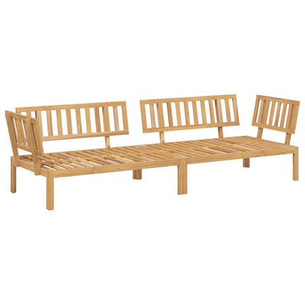 Sofa Sæt med pude Ensfarvet 2 pcs Beige Massivt Akacietræ