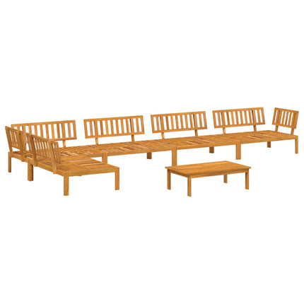 Sofa Sæt med pude Ensfarvet 6 pcs Antracit Massivt Akacietræ