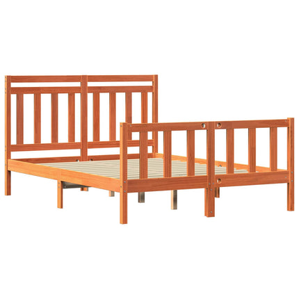 Sengestel Voks brun 205,5 x 155,5 x 100 cm Massiv fyrretræ