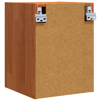 Vægskab med dør 2 pcs Voks brun 30 x 30 x 40 cm Massiv fyrretræ