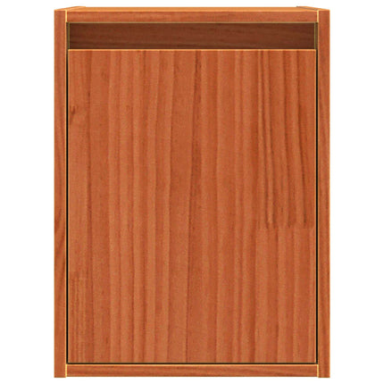 Vægskab med dør 2 pcs Voks brun 30 x 30 x 40 cm Massiv fyrretræ