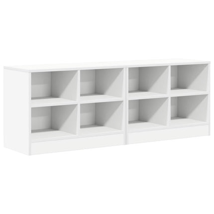 Sengeskab med hylde 2 pcs Hvid 66 x 33 x 48 cm Konstrueret træ