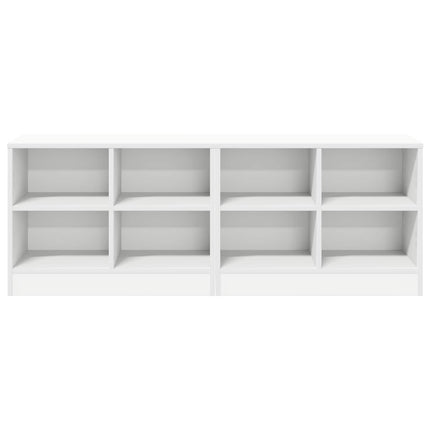 Sengeskab med hylde 2 pcs Hvid 66 x 33 x 48 cm Konstrueret træ