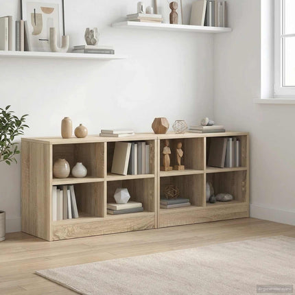 Sengeskab 2 stk. Sonoma-eg 66 x 33 x 48 cm Konstrueret træ