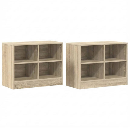 Sengeskab 2 stk. Sonoma-eg 66 x 33 x 48 cm Konstrueret træ