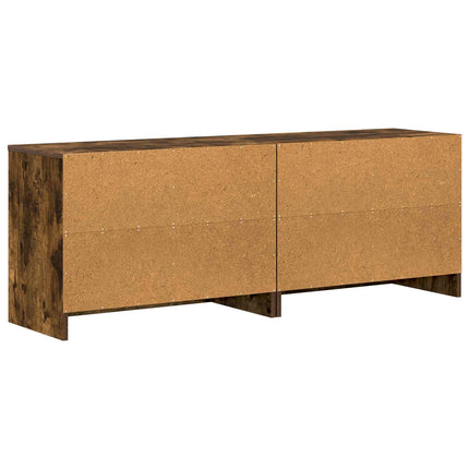 Sengeskab 2 pcs Røget eg 66 x 33 x 48 cm Konstrueret træ