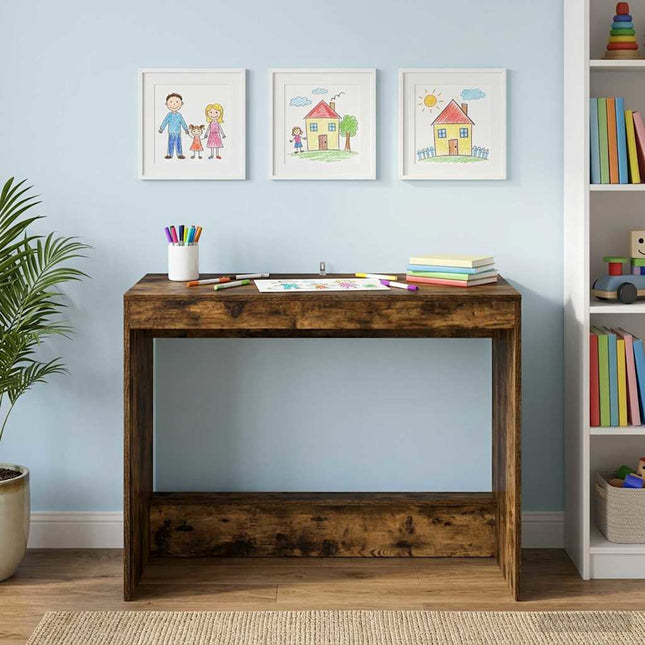 Sengebord Røget eg Konstrueret træ 100 x 45 x 75 cm