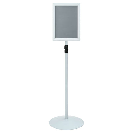 Pedestal Plakatstand 33 x 33 x 123 cm PVC og Stål Sølv