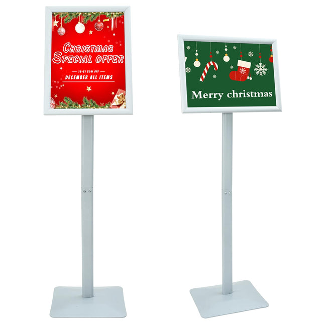 Pedestal Plakatstand Sølv 32,5 x 27 x 126 cm Støbejern